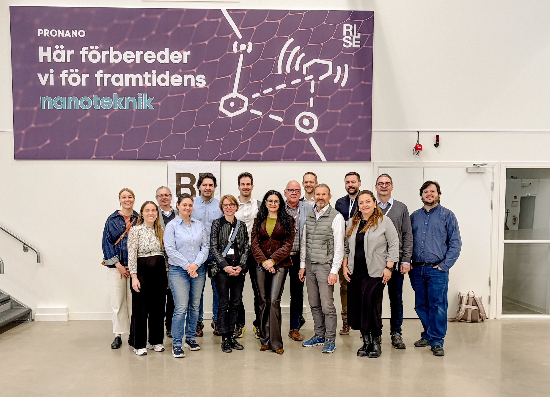 Gruppenfoto der Delegationsreisenden in Schweden