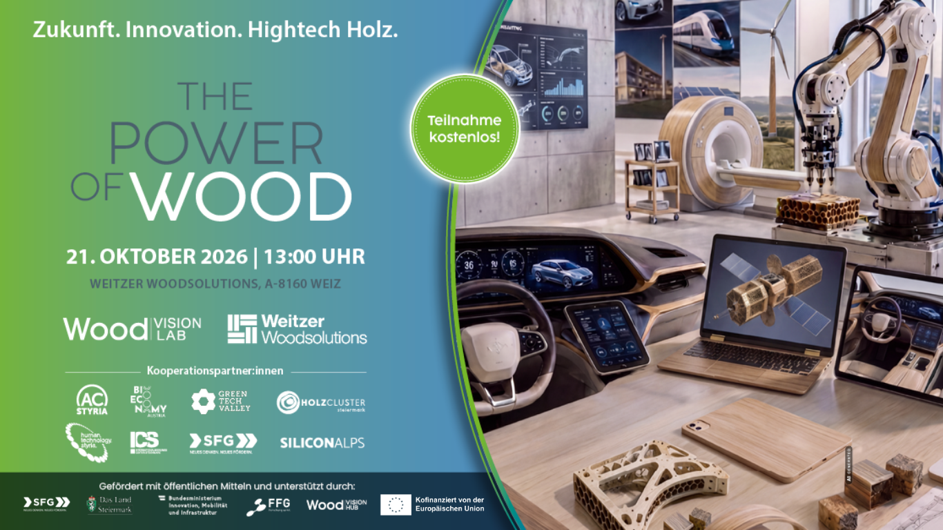 power of wood event mit logos und förderlogos